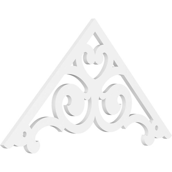 Ekena Millwork Pitch Hurley Architectural Grade PVC Gable Pediment, 48"W x 24"H x 1"P (12/12) GPP048X024X100HUR - main